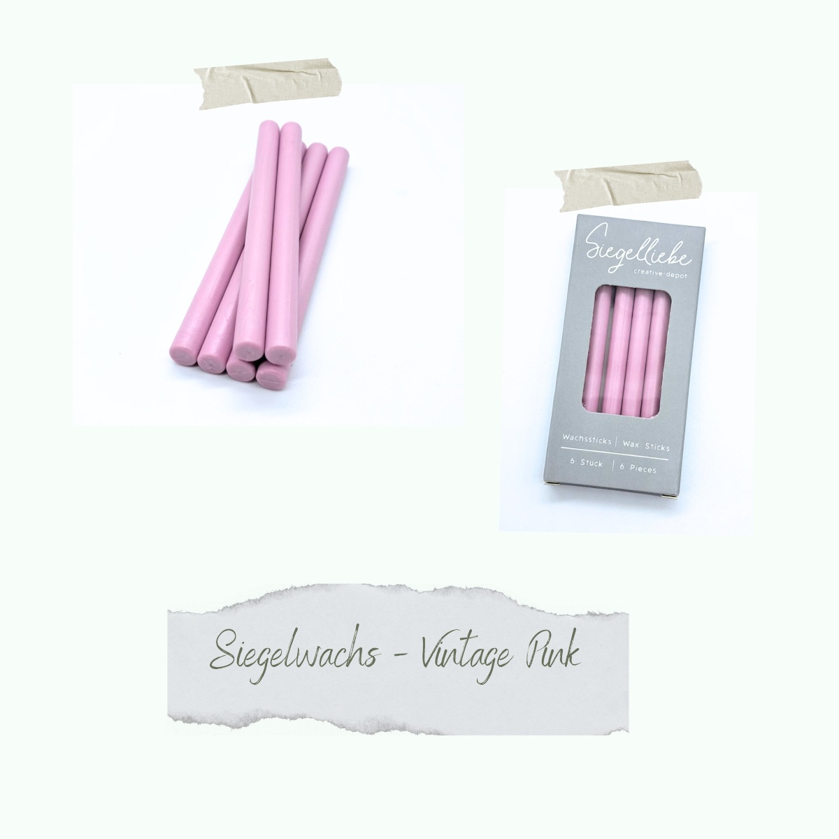 Bâtons de cire - Vintage Pink - Siegelliebe