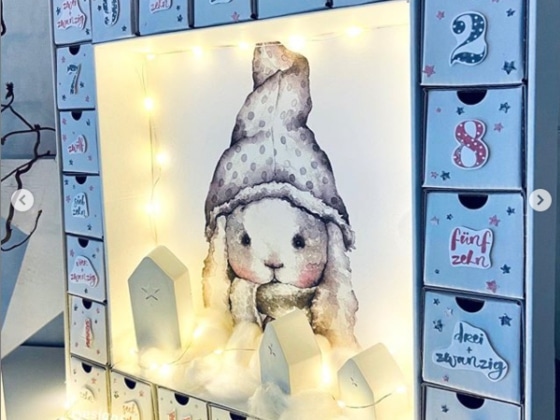 Designpapier - Winterhase