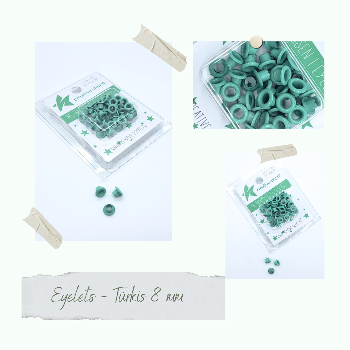 Eyelets - Türkis - 8mm