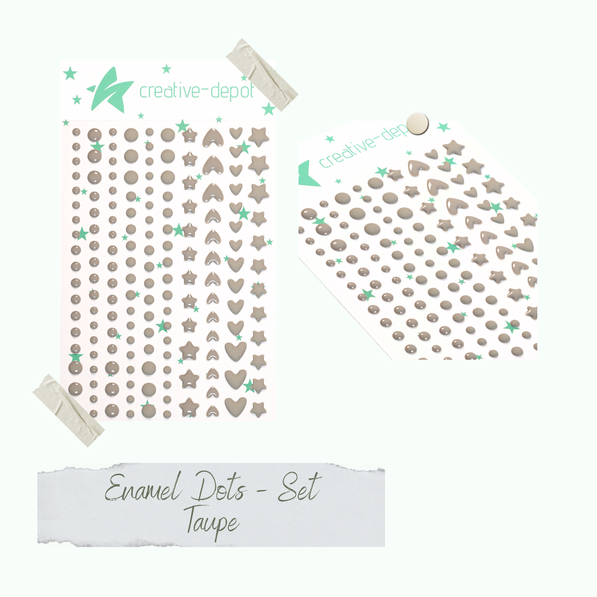 Enamel Dots - Taupe