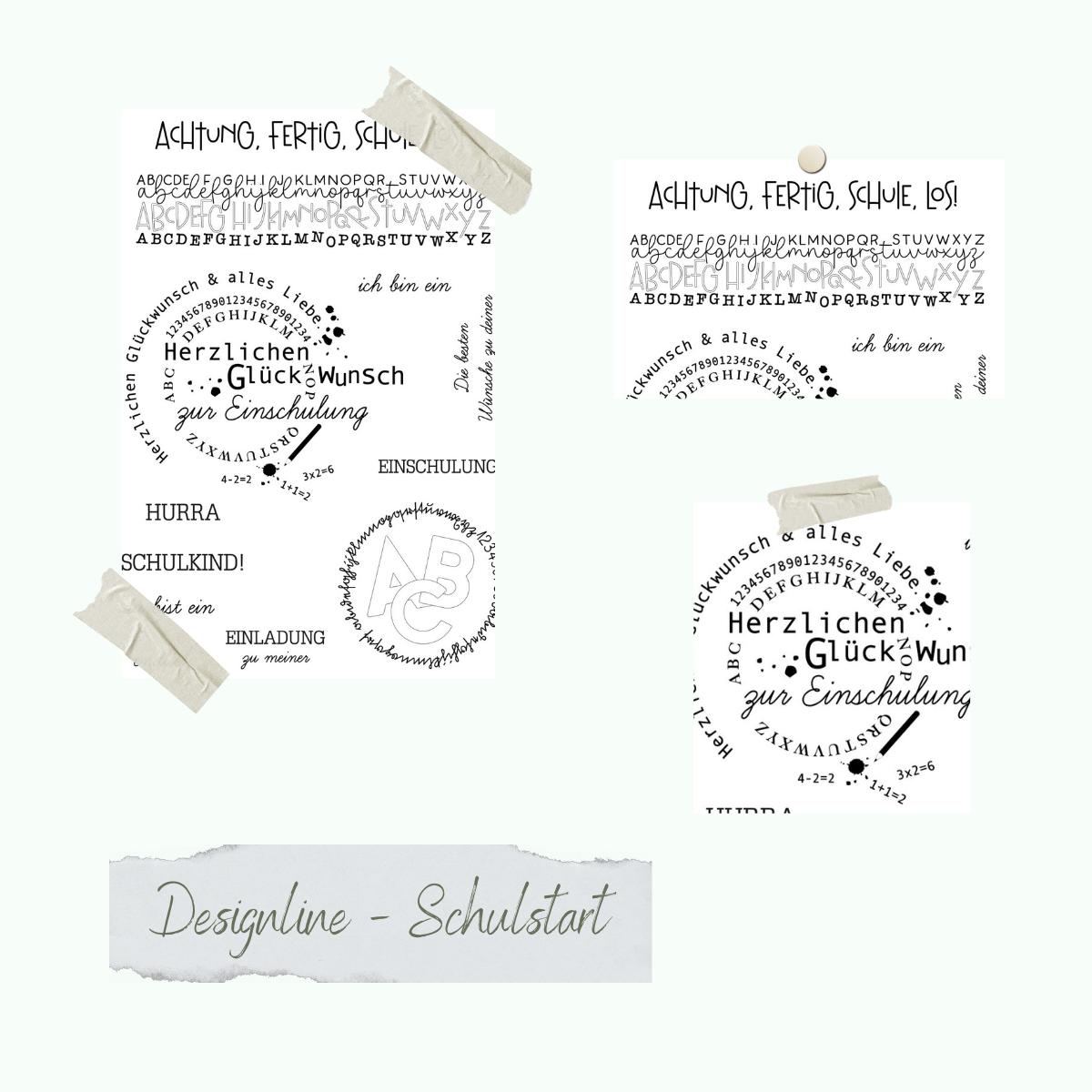 Set de timbres - Designline - Schulstart