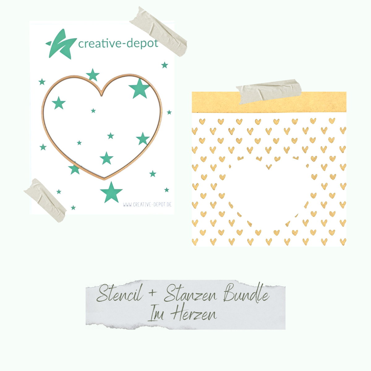 Bundle - Stencil & Stanzen - Im Herzen