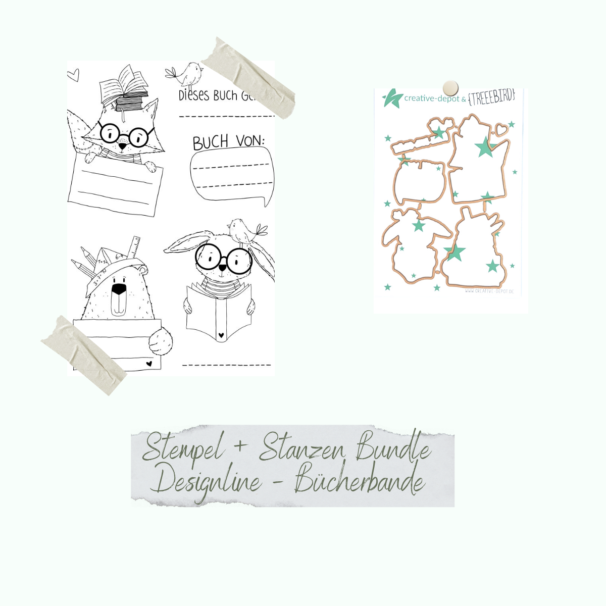 Bundle - Stamp set & punches - Designline - Bücherbande