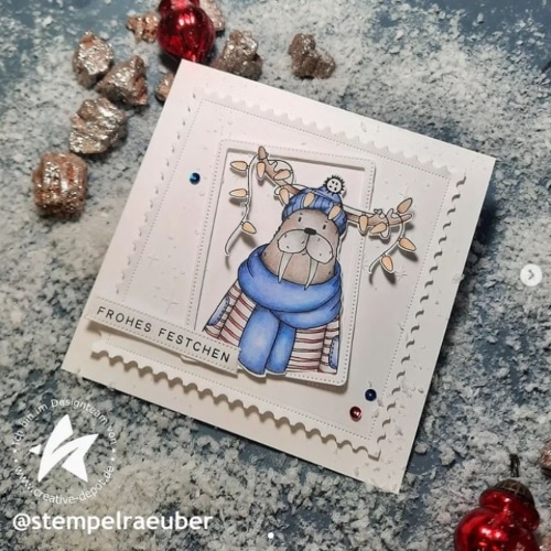 Stempelset - Designlinie - Weihnachts Walross