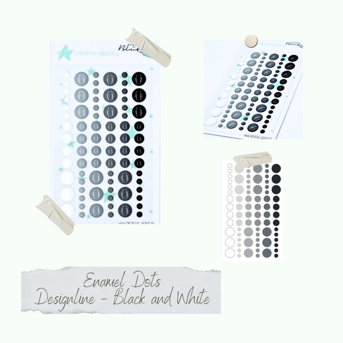 Enamel Dots - Designline - Black and White