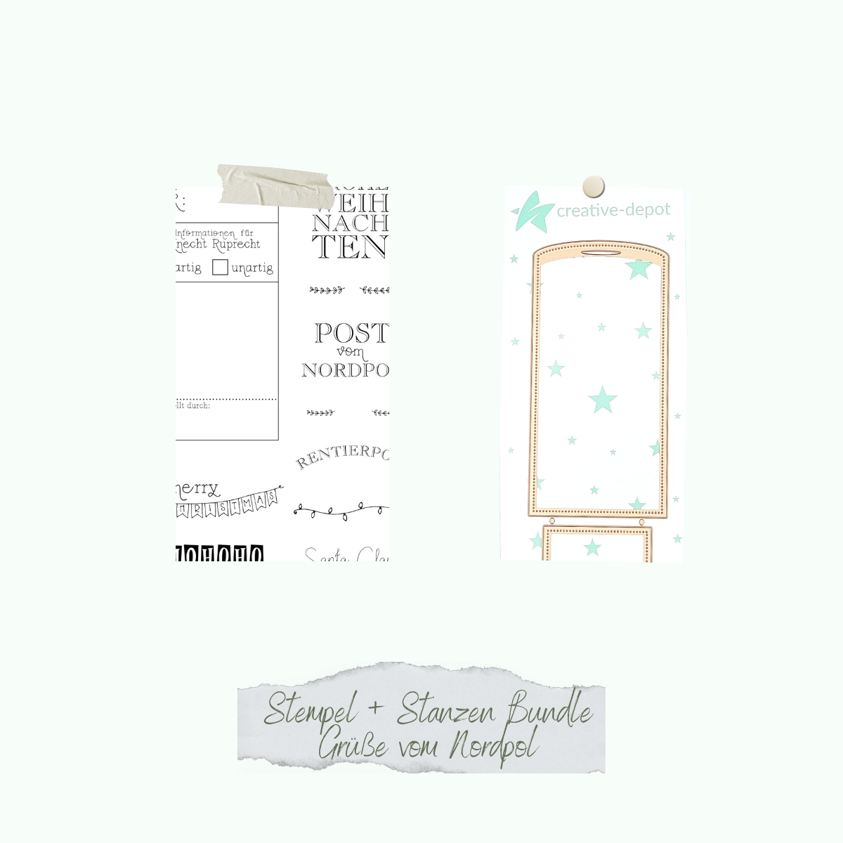 Bundle - Set de tampons & emporte-pièces - Designline - Grüße vom Nordpol