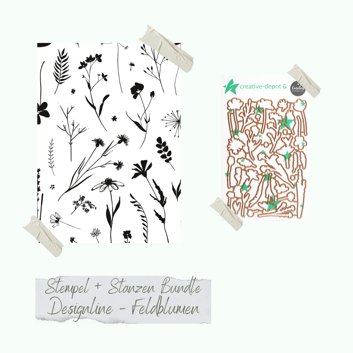 Bundle - Designline - Feldblumen - Set de tampons & emporte-pièces