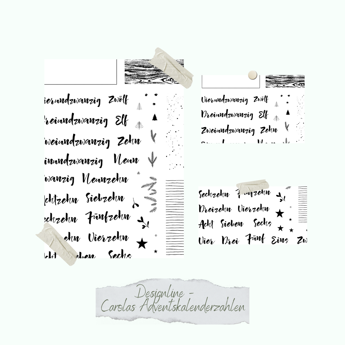 Set de tampons - Designline - Carolas Adventskalenderzahlen