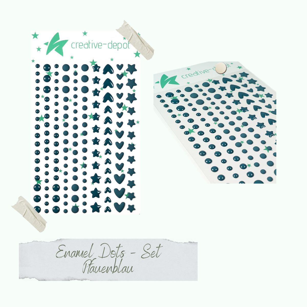 Enamel Dots - Pfauenblau