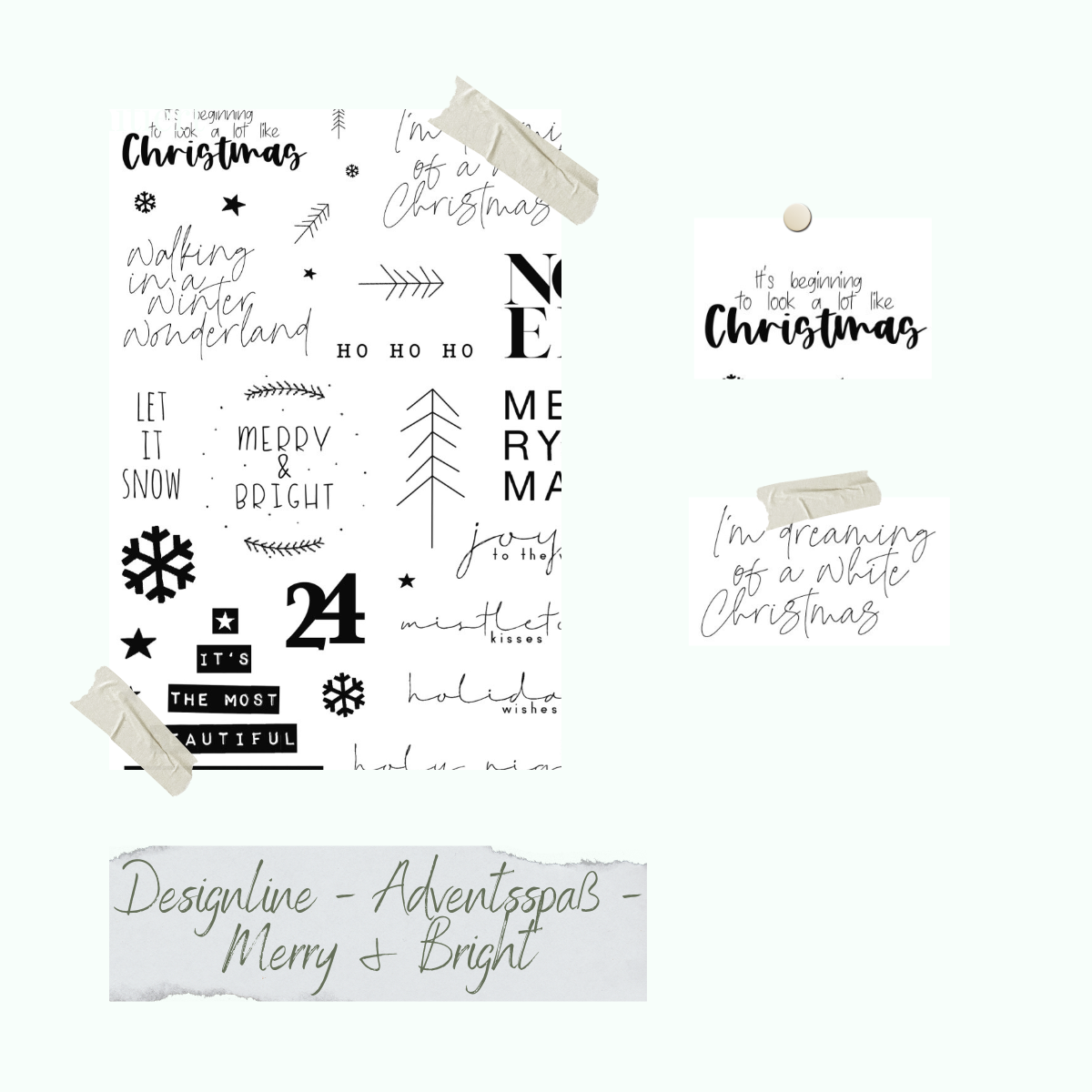 Jeu de timbres - Designline - Adventsspaß - Merry & Bright