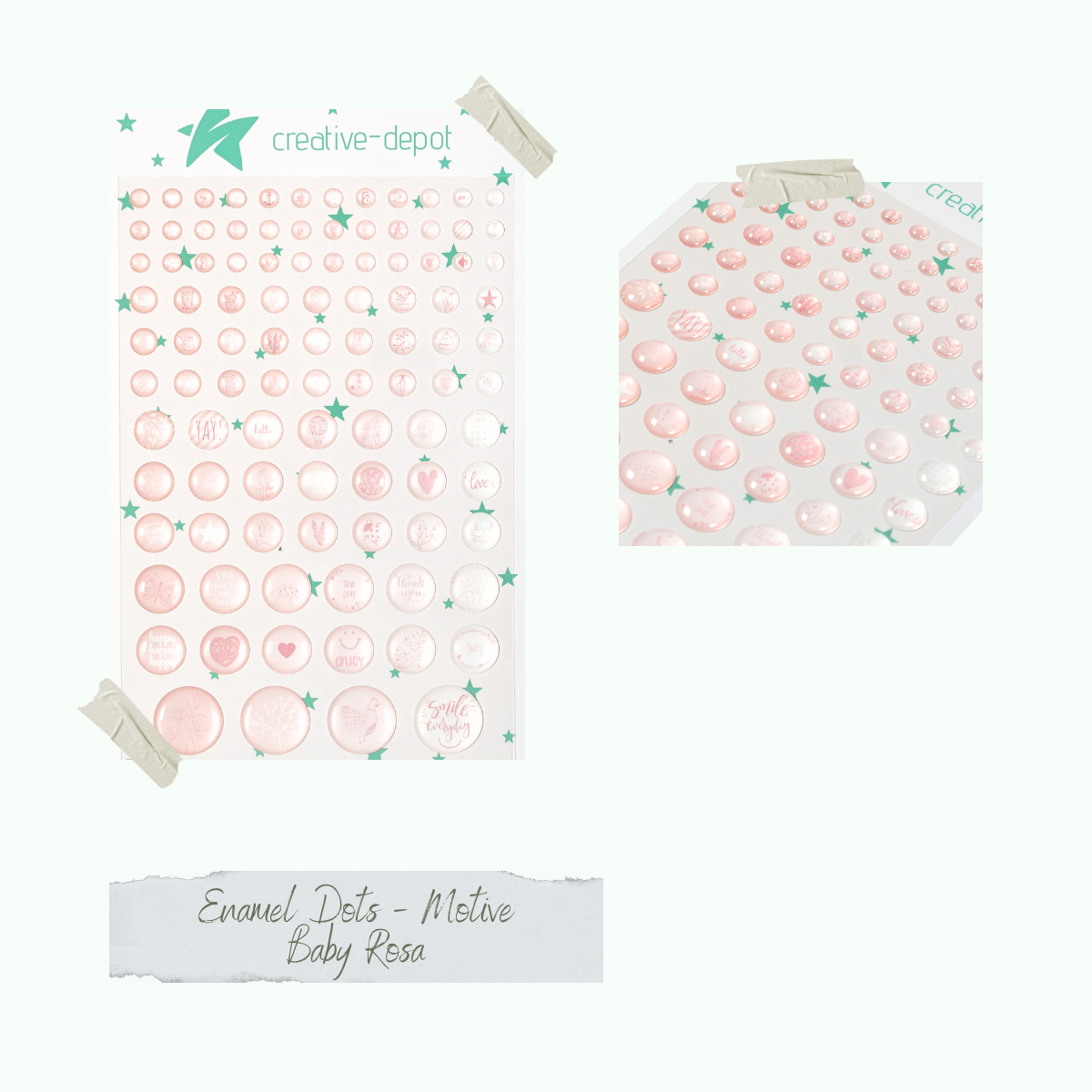 Enamel Dots - Motive - Baby Rosa