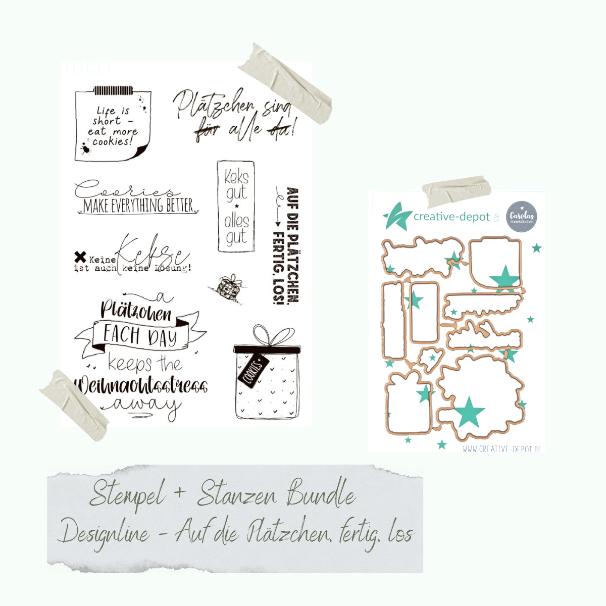 Bundle - Set de tampons et emporte-pièces - Designline - Silvesterschweinchen