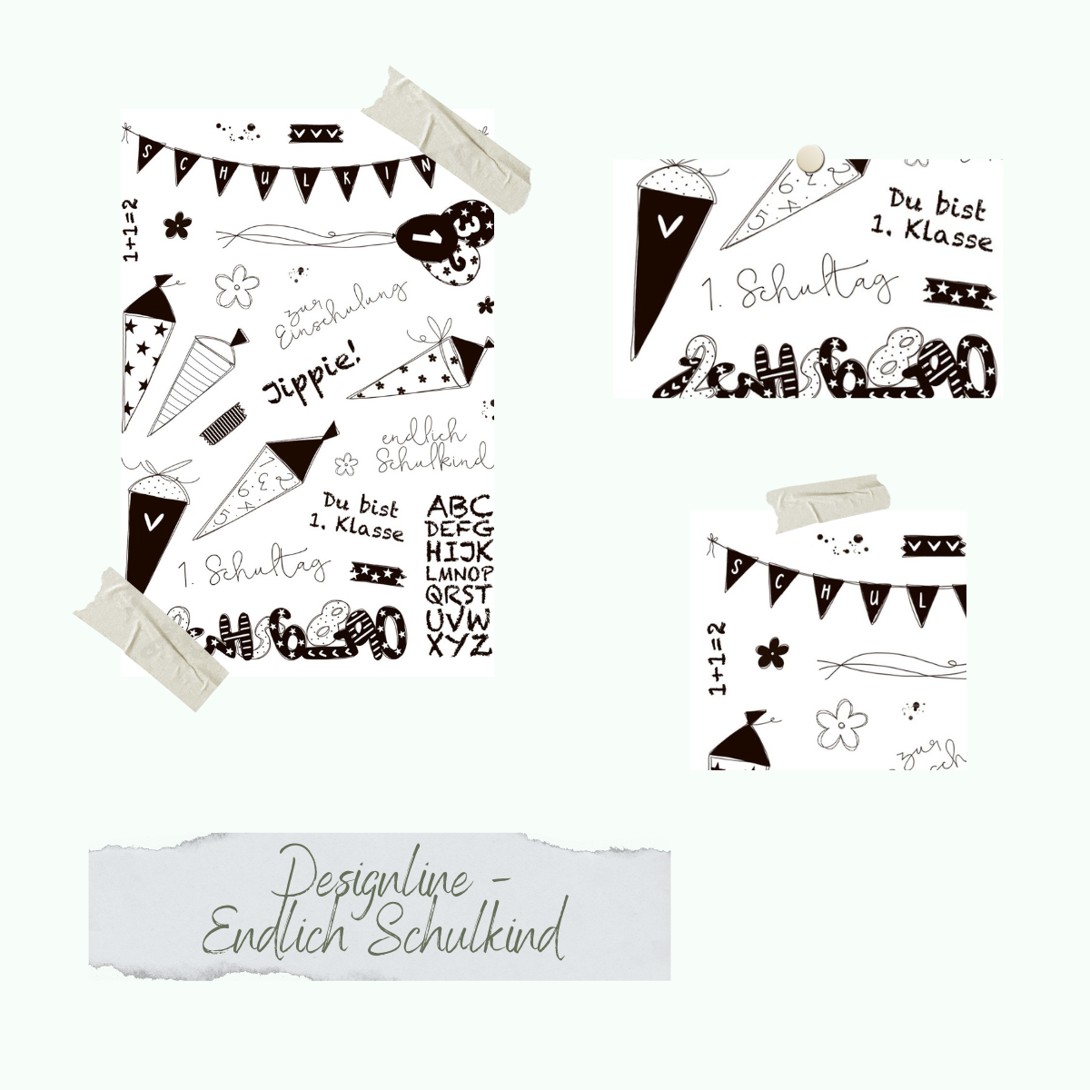 Jeu de timbres - Designline - Endlich Schulkind