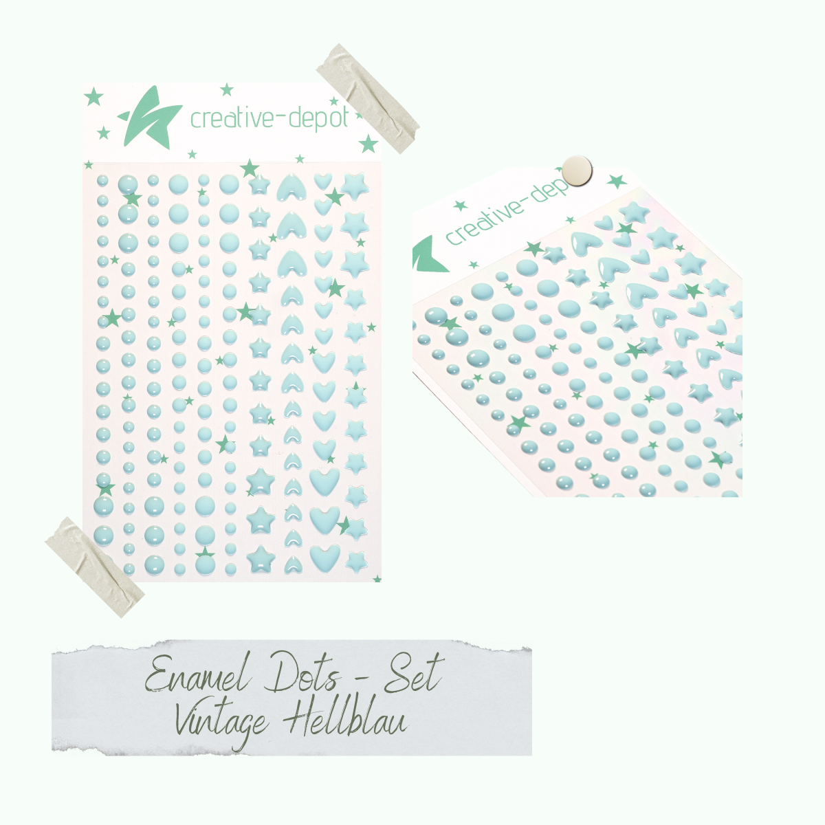 Enamel Dots - Vintage Hellblau