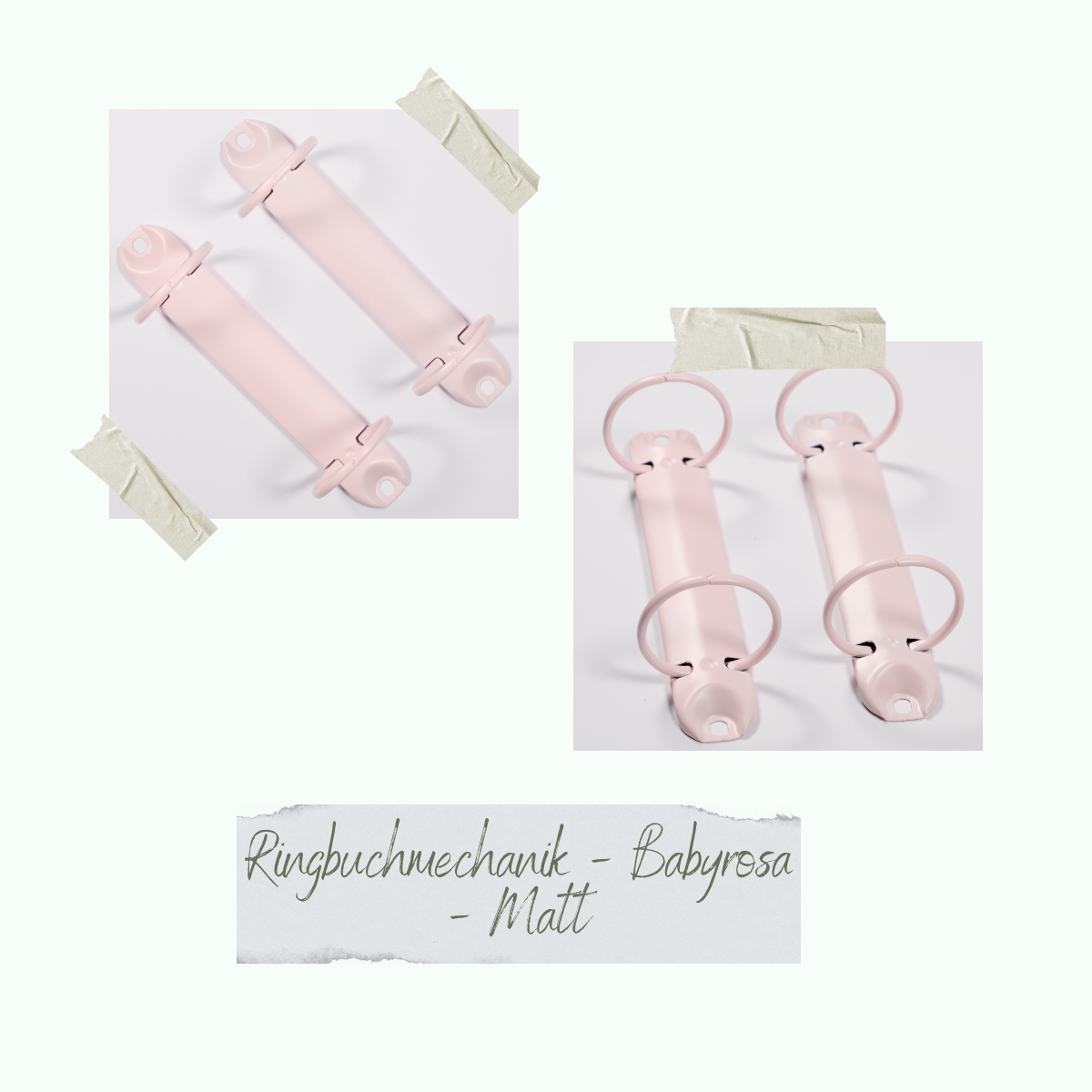 Ringbuchmechanik - Rose bébé - Mat - Buchbindeliebe