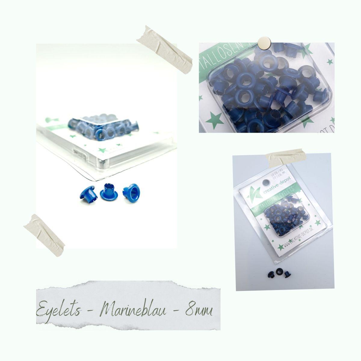 Eyelets - Marineblau - 8mm