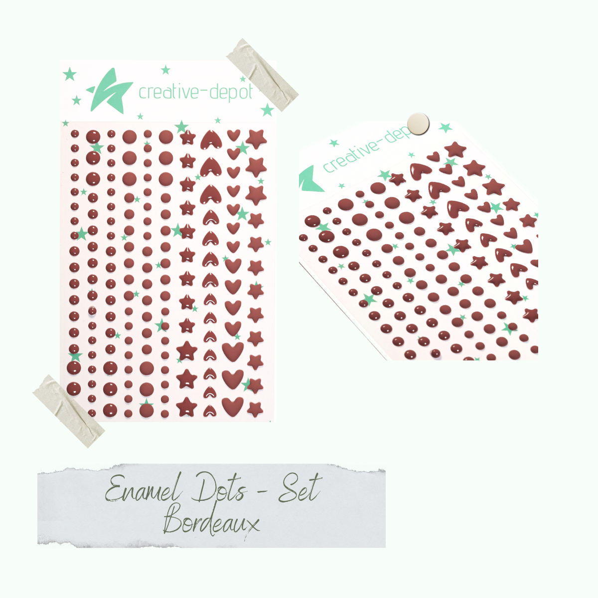 Enamel Dots - Bordeaux