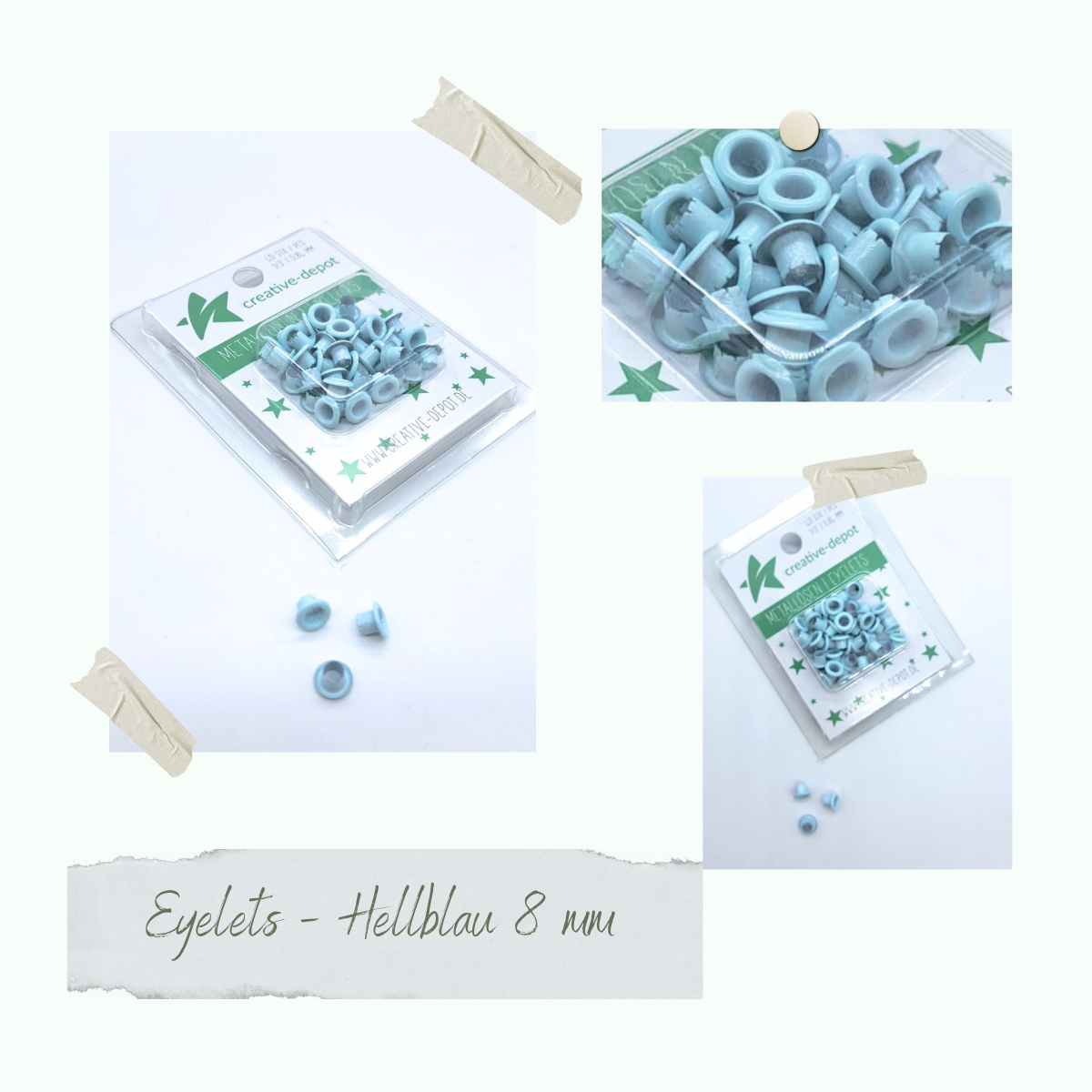 Eyelets - Hellblau - 8mm