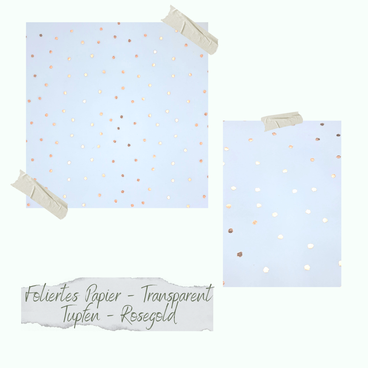 Papier mousseline - Transparent - Tupfen - Rosegold