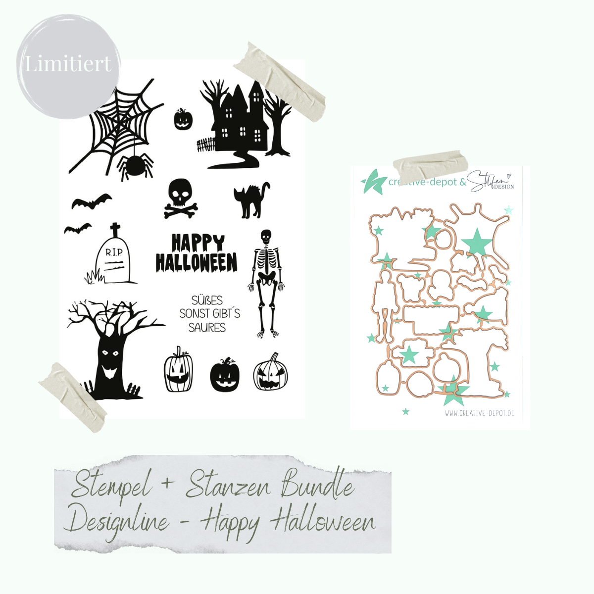 Bundle - Set de tampons et perforatrices - Designline - Happy Halloween