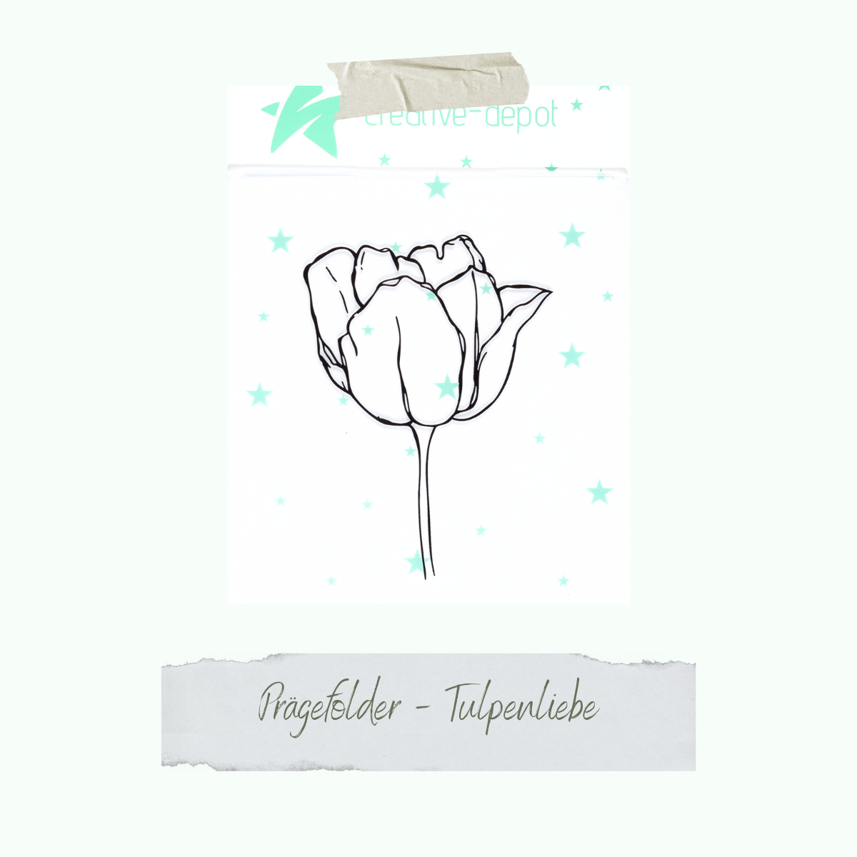 Prägefolder - Tulpenliebe - 11 x 15,5 cm