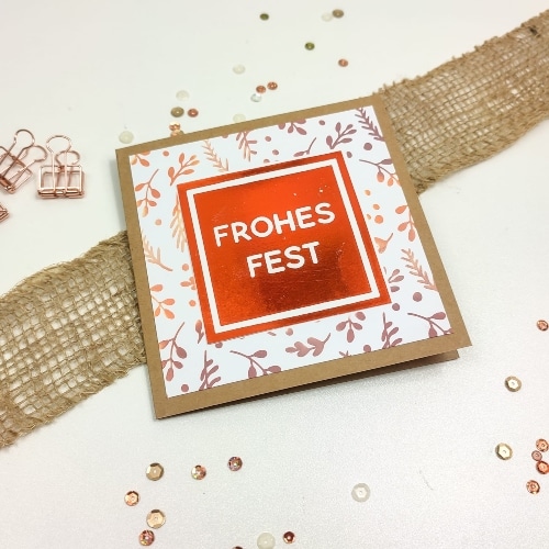 Hotfoil Stamp - Quadrat Frohes Fest