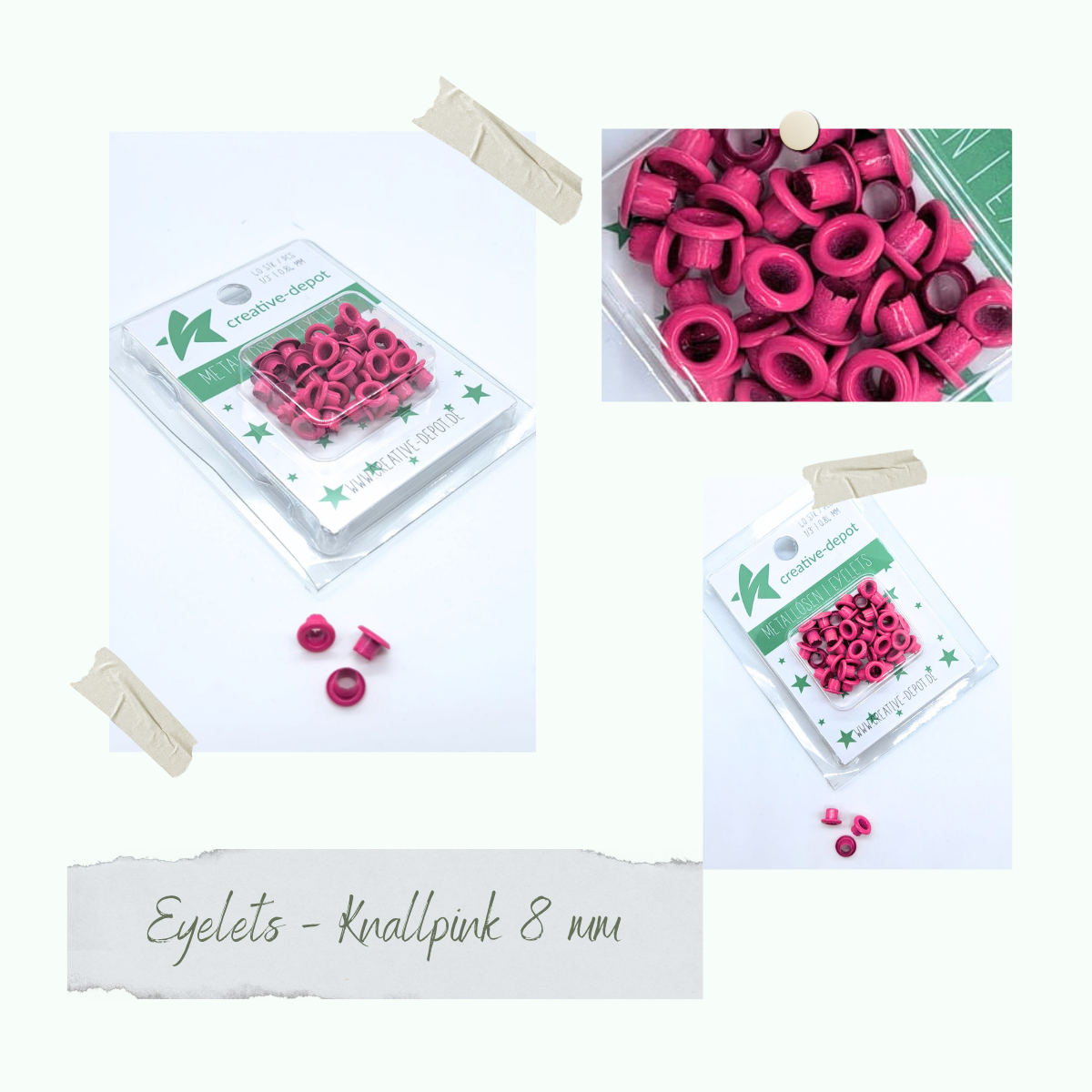 Eyelets - Knallpink - 8mm