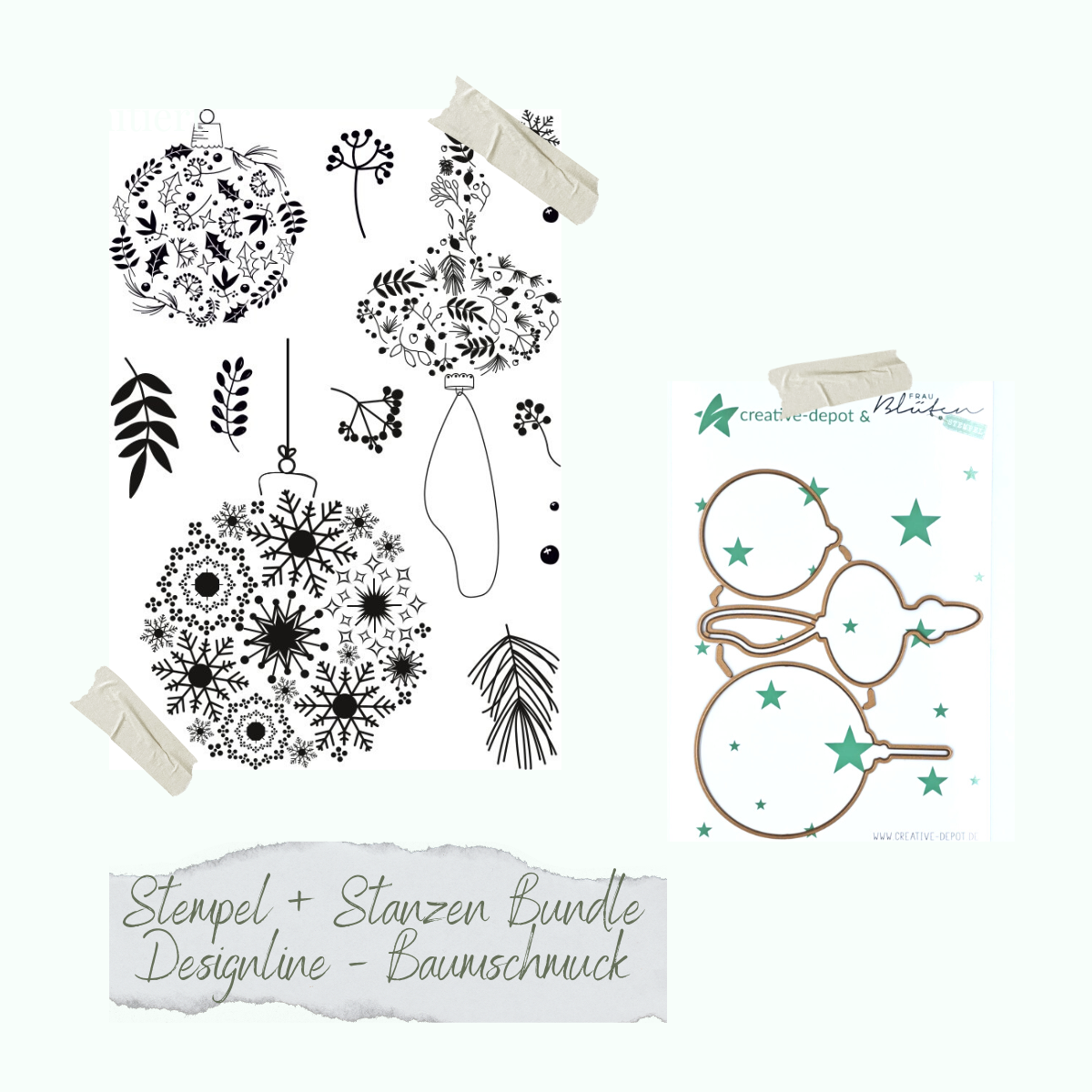 Bundle - Set de tampons et perforatrices - Designline - Baumschmuck