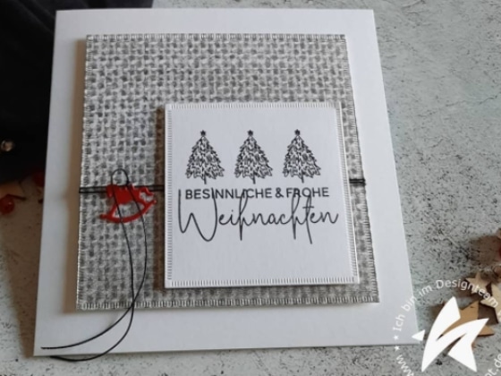 Designpapier - Jute - Hellgrau