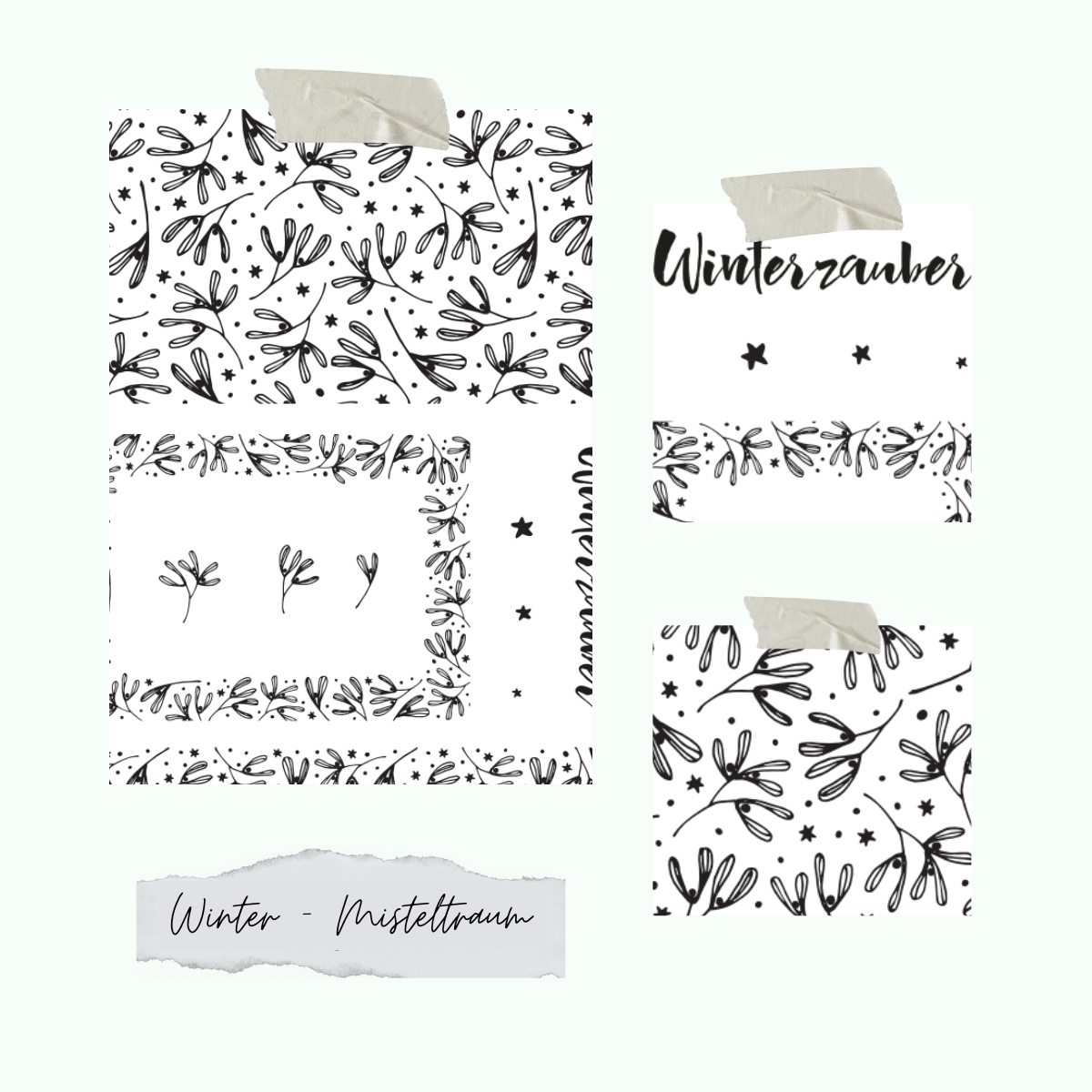  Set de tampons - Winter - Misteltraum